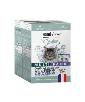 Multipack repas complet pour chat senior 10x80g de Hamiform et Anju beauté dans S1591
