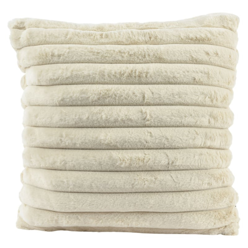 COUSSIN RAYURES IRREGULIERES CREME 45X45CM de Kaemingk - deco de la maison dans Coussins et couverture