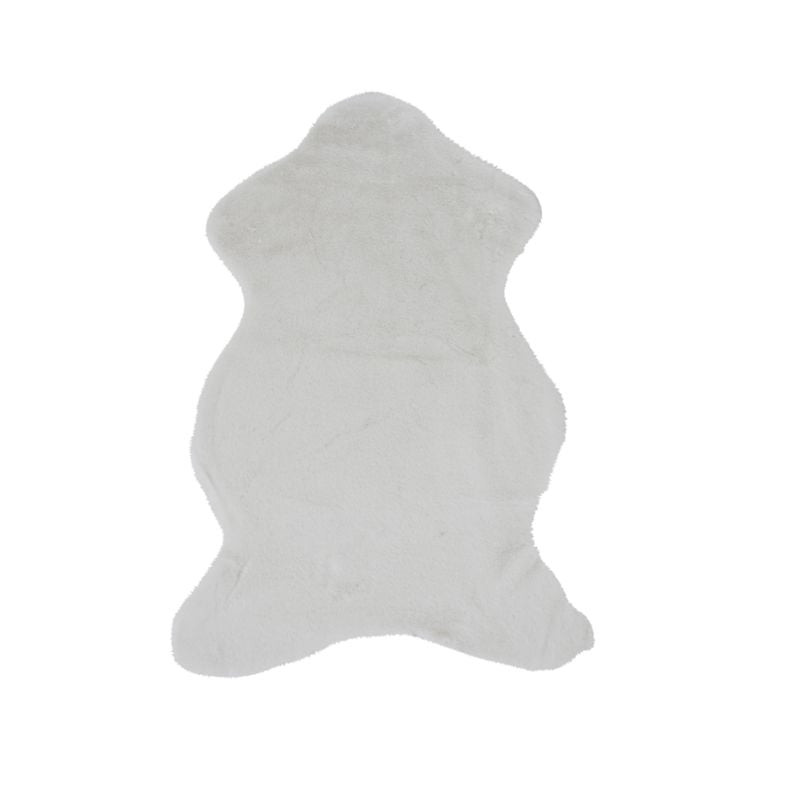TAPIS GRENOUILLE POILS DE LAPIN BLANC 90X50CM de Kaemingk - deco de la maison dans K002