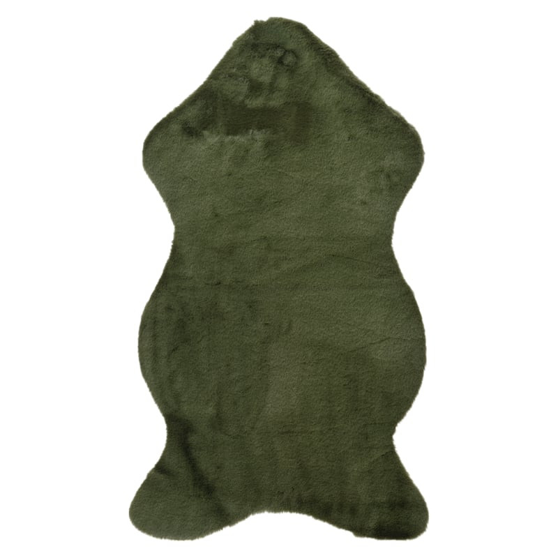 TAPIS GRENOUILLE POILS DE LAPIN VERT 90X50CM de Kaemingk - deco de la maison dans K002
