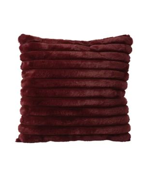 COUSSIN VELOURS RAYURES LIE DE VIN 45X45CM de Kaemingk - deco de la maison dans Coussins et couverture