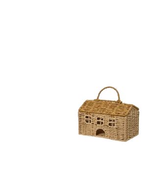 MAISON CORDE DE PAPIER BRUN/COULEUR 30X20CM H22 de Kaemingk - deco de la maison dans 🍽️Décoration de table de Noël