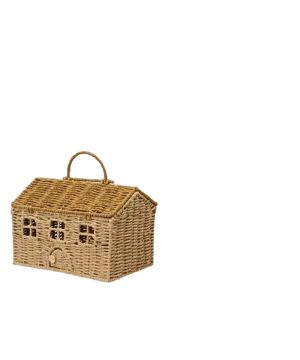 MAISON CORDE DE PAPIER BRUN/COULEUR 30X20CM H27 de Kaemingk - deco de la maison dans 🍽️Décoration de table de Noël