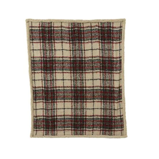 PLAID MOTIF TARTAN MULTI 170X130CM de Kaemingk - deco de la maison dans 🛋️Coussin et plaid de Noël