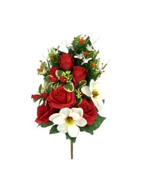 BOUQUET ROSE+BOUTON ROSE+MAGNOLIA ROUGE BLC 17F de Décoration de la maison à Libourne dans K0301