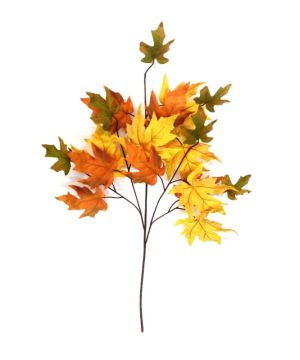 TIGE 18 FEUILLES ERABLES VERT JAUNE ORANGE 72CM de Décoration de la maison à Libourne dans K0301