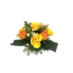 COUPE ROSES+ALSTROMERIAS JAUNE ORANGE CREME de Décoration de la maison à Libourne dans K0301