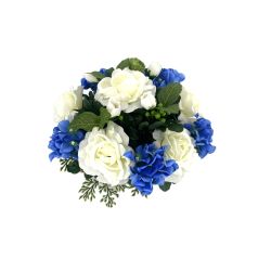 COUPE ROSES BLANCHES+HORTENSIAS BLEU de Décoration de la maison à Libourne dans K0301