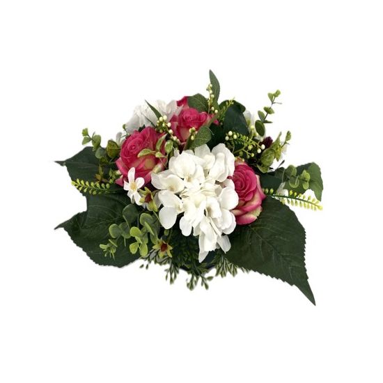 COUPE HORTENSIAS+ROSES FUCHSIA BLANC de Décoration de la maison à Libourne dans K0301
