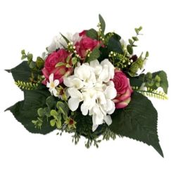 COUPE HORTENSIAS+ROSES FUCHSIA BLANC de Décoration de la maison à Libourne dans K0301