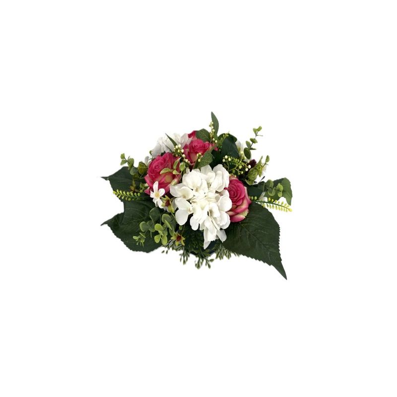 COUPE HORTENSIAS+ROSES FUCHSIA BLANC de Décoration de la maison à Libourne dans K0301