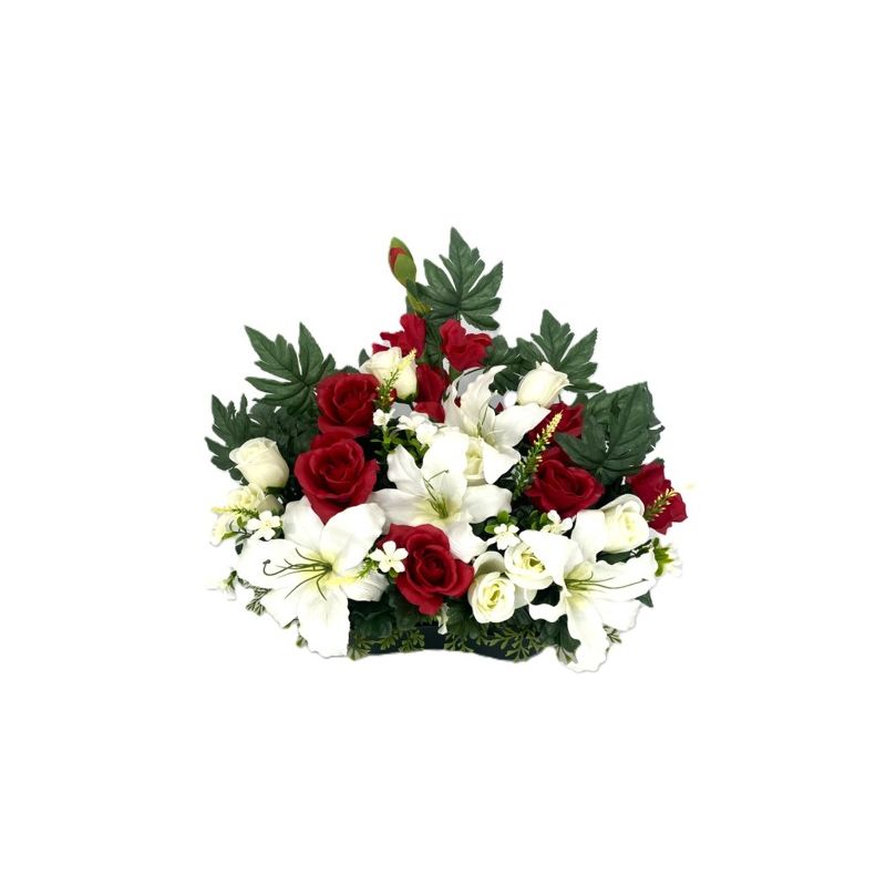 COUPE OVALE GLAIEUL+ ROSE+LYS ROUGE BLANC de Décoration de la maison à Libourne dans K0301
