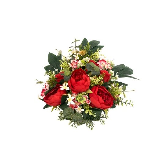 JARDINIERE PIVOINES+HORTENSIAS ROUGE de Décoration de la maison à Libourne dans K0301