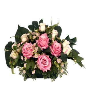 JARDINIERE ROSES+BOUTONS ROSE ROSE de Décoration de la maison à Libourne dans K0301