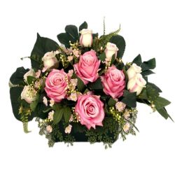 JARDINIERE ROSES+BOUTONS ROSE ROSE de Décoration de la maison à Libourne dans K0301