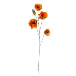 TIGE COQUELICOTS 4FLRS 1BT 107CM ORANGE de Décoration de la maison à Libourne dans K0301