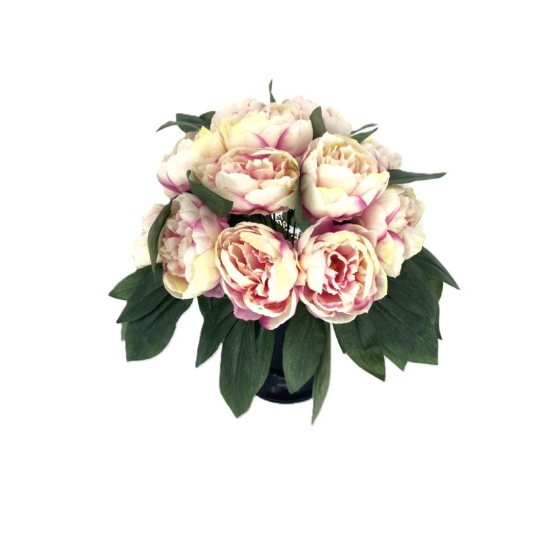 VASE BOULE 18 PIVOINES ROSE H33 D23 de Décoration de la maison à Libourne dans K0301