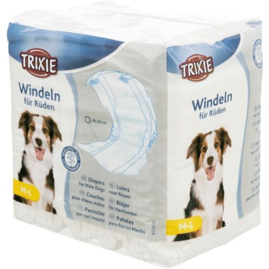 Couche pour chiens males, M-L 46-60 cm, 12 Pcs de Trixie - Produit pour animaux dans T050