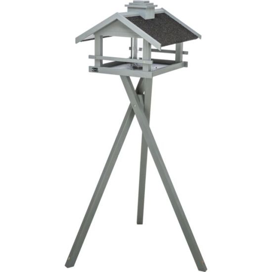 MANGEOIRE+PIED+SILO 49X34X45CM H1.34M GRIS de Trixie - Produit pour animaux dans T050