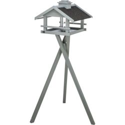 MANGEOIRE+PIED+SILO 49X34X45CM H1.34M GRIS de Trixie - Produit pour animaux dans T050