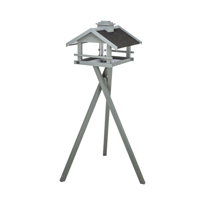 MANGEOIRE+PIED+SILO 49X34X45CM H1.34M GRIS de Trixie - Produit pour animaux dans T050