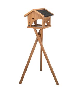 MANGEOIRE+SUPPORT BOIS 38X32X31CM H1.32M MARRON de Trixie - Produit pour animaux dans T050