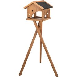 MANGEOIRE+SUPPORT BOIS 38X32X31CM H1.32M MARRON de Trixie - Produit pour animaux dans T050