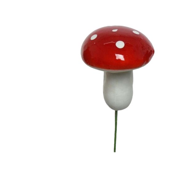 CHAMPIGNON MOUSSE ROUGE/BLANC H4CM de Déco de Noël - Jardinerie Bordeaux et Libourne dans K004