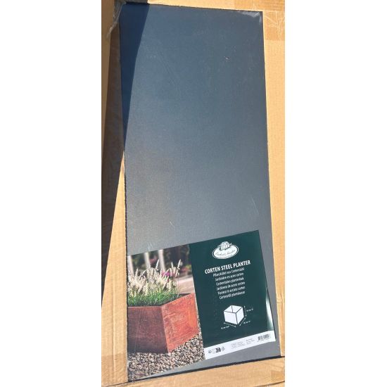 Pot de fleurs en acier corten rectangulaire - Élégance et durabilité pour votre extérieur