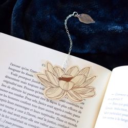 Marque-pages Amour de soi Lotus argente de Herboristerie et Esotérisme à Libourne dans D040