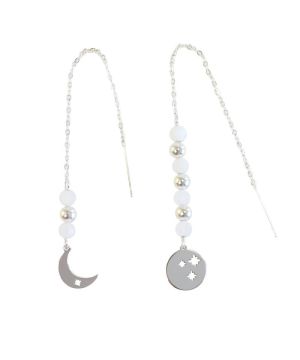 Boucles d'oreilles Intuition Lune argentee de Herboristerie et Esotérisme à Libourne dans D040