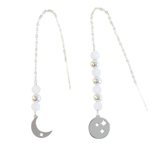 Boucles d'oreilles Intuition Lune argentee de Herboristerie et Esotérisme à Libourne dans D040