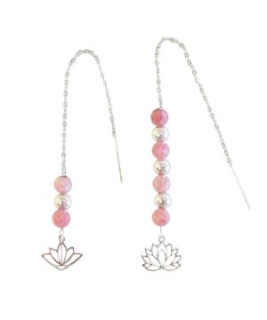 Boucles d'oreilles Amour de soi Lotus argente de Herboristerie et Esotérisme à Libourne dans D040