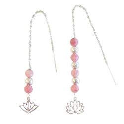 Boucles d'oreilles Amour de soi Lotus argente de Herboristerie et Esotérisme à Libourne dans D040