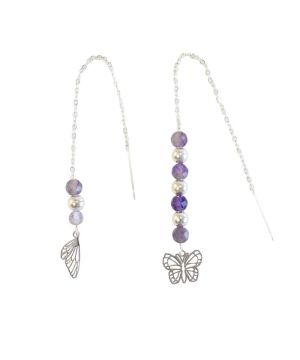 Boucles d'oreilles Clarte desprit Papillon argente de Herboristerie et Esotérisme à Libourne dans D040