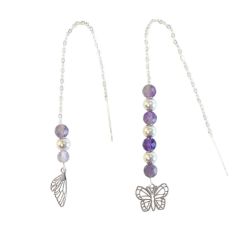 Boucles d'oreilles Clarte desprit Papillon argente de Herboristerie et Esotérisme à Libourne dans D040