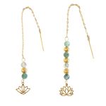 Boucles d'oreilles Equilibre Lotus dore de Herboristerie et Esotérisme à Libourne dans D040