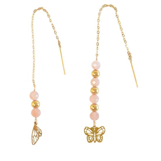 Boucles d'oreilles Joie de vivre Papillon dore de Herboristerie et Esotérisme à Libourne dans D040