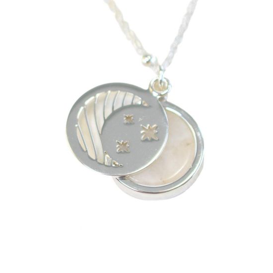 Collier Femme Intuition Lune argentee de Herboristerie et Esotérisme à Libourne dans D040