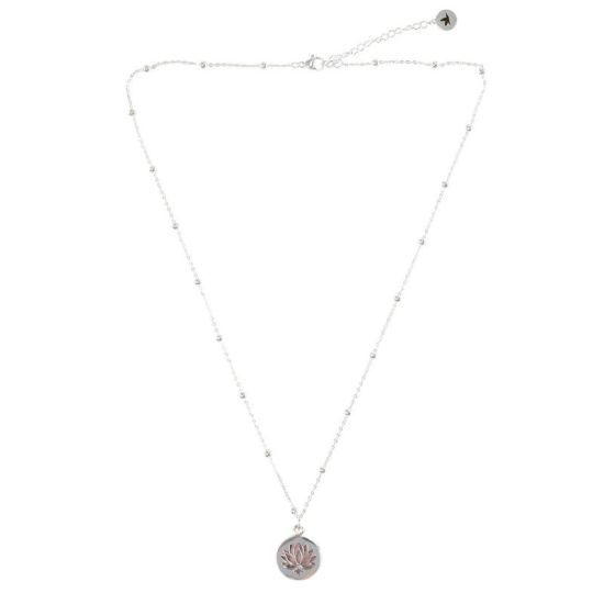 Collier Femme Amour de soi Lotus argente de Herboristerie et Esotérisme à Libourne dans D040