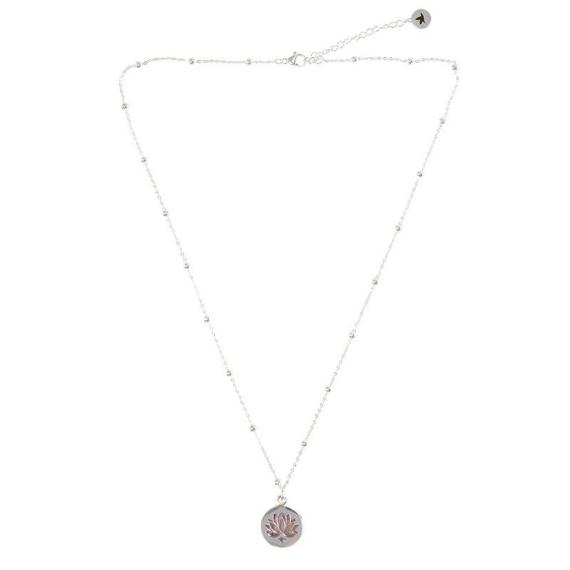 Collier Femme Amour de soi Lotus argente de Herboristerie et Esotérisme à Libourne dans D040