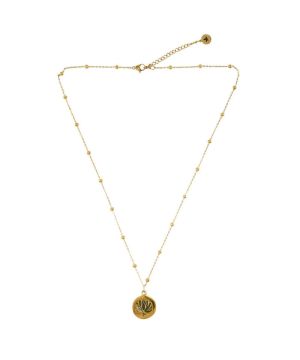 Collier Femme Equilibre Lotus dore de Herboristerie et Esotérisme à Libourne dans D040