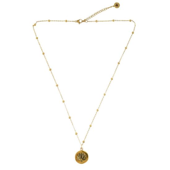 Collier Femme Equilibre Lotus dore de Herboristerie et Esotérisme à Libourne dans D040