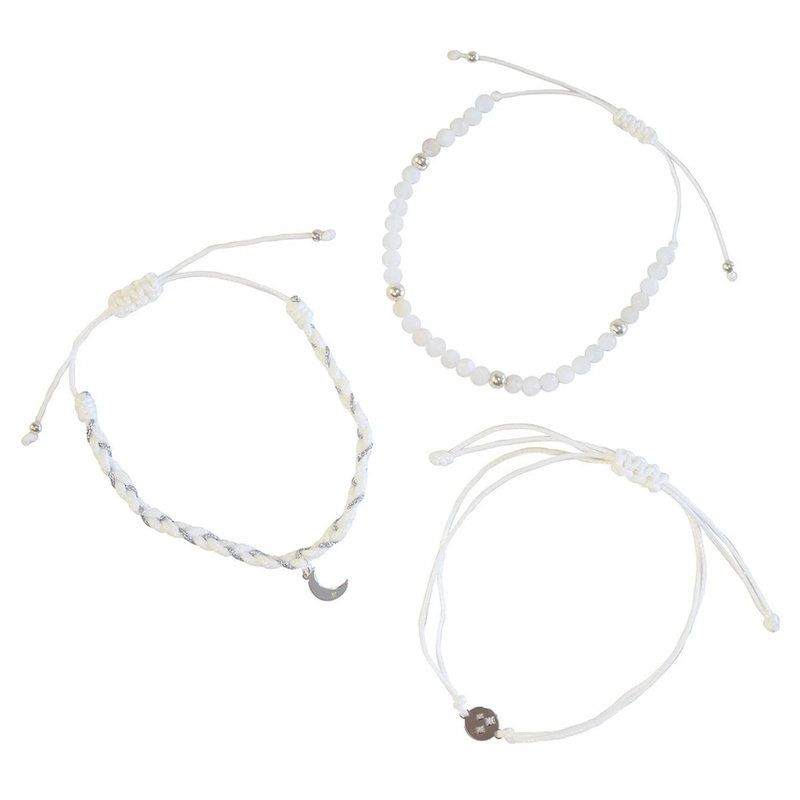 Trio de Bracelets Femme Intuition Lune argentee de Herboristerie et Esotérisme à Libourne dans D040