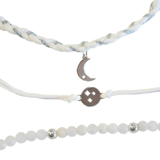 Trio de Bracelets Femme Intuition Lune argentee de Herboristerie et Esotérisme à Libourne dans D040