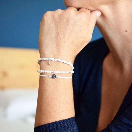 Trio de Bracelets Femme Intuition Lune argentee de Herboristerie et Esotérisme à Libourne dans D040