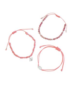 Trio de Bracelets Femme Amour de soi Lotus argente de Herboristerie et Esotérisme à Libourne dans D040