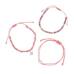 Trio de Bracelets Femme Amour de soi Lotus argente de Herboristerie et Esotérisme à Libourne dans D040