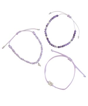 Trio de Bracelets Femme Clarte desprit Papillon argente de Herboristerie et Esotérisme à Libourne dans D040