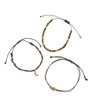 Trio de Bracelets Femme Confiance en soi Lune doree de Herboristerie et Esotérisme à Libourne dans D040